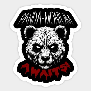 Creepy Possessed Panda Bear Sticker